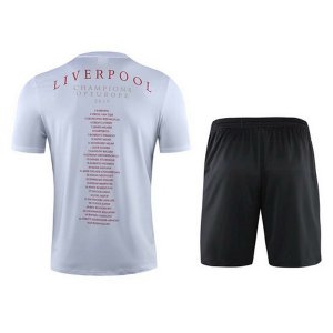 Entrainement Liverpool Ensemble Complet 2019 2020 Blanc Noir Rouge Pas Cher