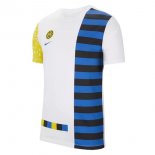 Entrainement Inter Milan 2021 2022 Blanc Bleu Jaune Pas Cher