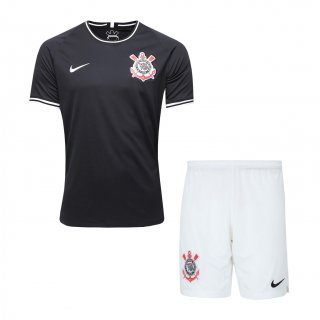 Maillot Corinthians Paulista Exterieur Enfant 2019 2020 Noir Pas Cher