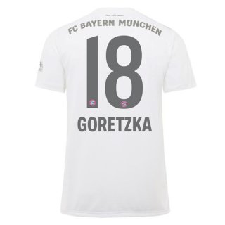 Maillot Bayern Munich NO.18 Goretzka Exterieur 2019 2020 Blanc Pas Cher Maillot Bayern Munich NO.18 Goretzka Exterieur 2019 2020 Blanc Pas Cher