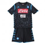 Maillot Naples Exterieur Enfant 2018 2019 Noir Pas Cher