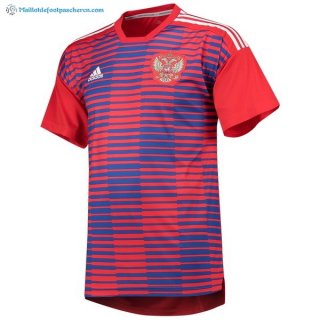 Maillot Russie Entrainement 2018 Rouge Bleu Pas Cher