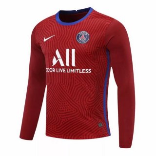 Maillot Paris Saint Germain ML Gardien 2020 2021 Rouge Pas Cher