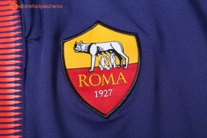 Survetement AS Roma 2017 2018 Bleu Marine Rouge Pas Cher