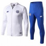 Survetement Chelsea 2019 2020 Blanc Bleu Pas Cher