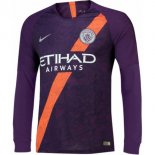 Maillot Manchester City Third ML 2018 2019 Purpura Pas Cher