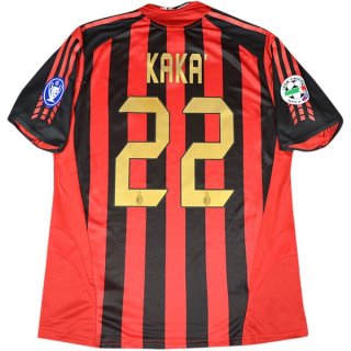 Maillot AC Milan kaka Domicile NO.22 Retro 2005/06 Rouge Pas Cher