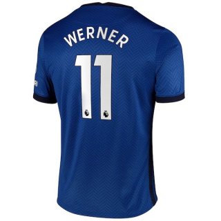 Maillot Chelsea NO.11 Werner Domicile 2020 2021 Bleu Pas Cher