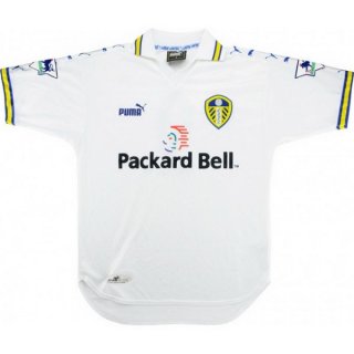 Thailande Maillot Leeds United Domicile Retro 1999 2000 Blanc Pas Cher