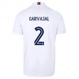 Maillot Real Madrid Domicile NO.2 Carvajal 2020 2021 Blanc Pas Cher