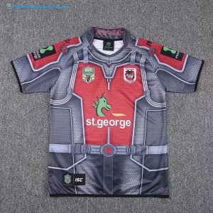 Maillot Rugby St.George Illawarra Dragons 2017 2018 Gris Pas Cher