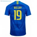 Maillot Brésil Exterieur Willian 2018 Bleu Pas Cher