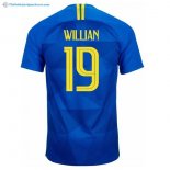 Maillot Brésil Exterieur Willian 2018 Bleu Pas Cher
