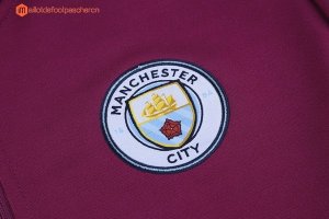 Survetement Manchester City 2017 2018 Rouge Marine Noir Pas Cher