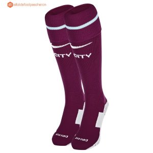 Chaussette Manchester City Exterieur 2017 2018 Purpura Pas Cher