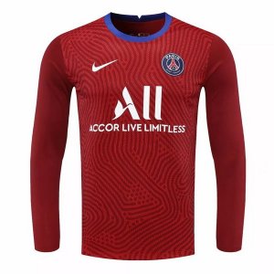 Maillot Paris Saint Germain ML Gardien 2020 2021 Rouge Pas Cher