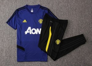 Entrainement Manchester United Ensemble Complet 2019 2020 Bleu Pas Cher