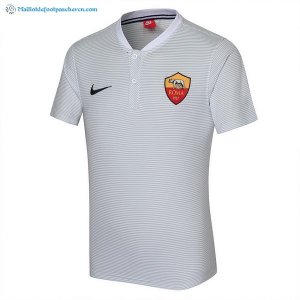 Polo As Roma Ensemble Complet 2017 2018 Blanc Pas Cher