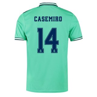 Maillot Real Madrid NO.14 Casemiro Third 2019 2020 Vert Pas Cher