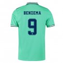 Maillot Real Madrid NO.9 Benzema Third 2019 2020 Vert Pas Cher