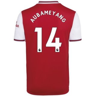 Maillot Arsenal NO.14 Aubameyang Domicile 2019 2020 Rouge Pas Cher