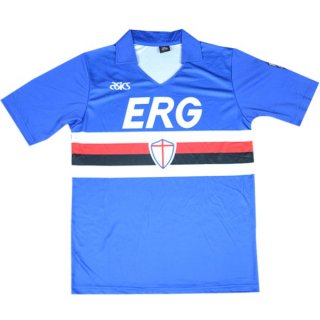 Maillot Sampdoria Domicile Retro 1990/91 Bleu Pas Cher