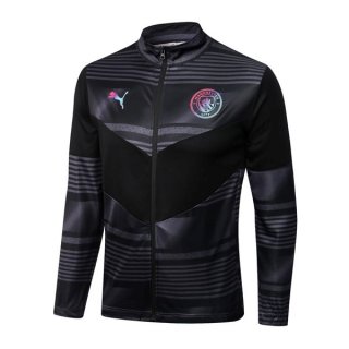 Veste Manchester City 2023 Gris Noir Veste Manchester City 2023 Gris Noir