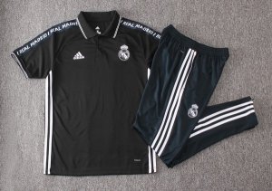 Polo Ensemble Complet Real Madrid 2019 2020 Noir Pas Cher