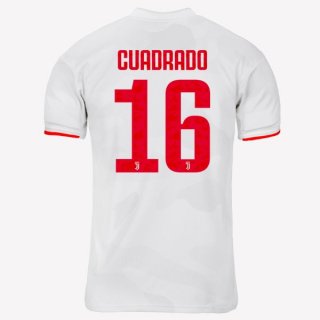 Maillot Juventus NO.16 Cuadredo Exterieur 2019 2020 Gris Blanc Pas Cher