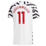 Maillot Manchester United NO.11 Greenwood Third 2020 2021 Blanc Pas Cher