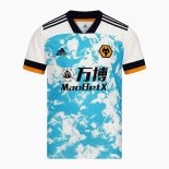 Thailande Maillot Wolves Exterieur 2020 2021 Blanc Pas Cher