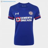 Maillot Cruz Bleu Domicile Femme 2017 2018 Bleu Pas Cher