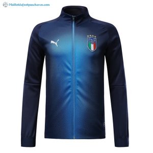 Survetement Italie 2018 Noir Bleu Pas Cher