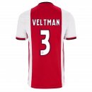 Maillot Ajax Domicile Veltman 2019 2020 Rouge Pas Cher