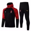 Sweat Shirt Capuche AC Milan 2021 2022 Rouge Noir Pas Cher