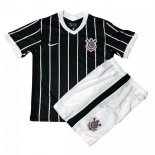 Maillot Corinthians Paulista Exterieur Enfant 2020 2021 Noir Pas Cher