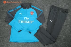 Survetement Arsenal 2017 2018 Bleu Gris Pas Cher