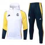 Training Capuche Real Madrid 2024 2025 Blanc Jaune 2