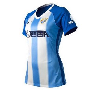 Maillot Málaga Domicile Femme 2018 2019 Bleu Blanc Pas Cher