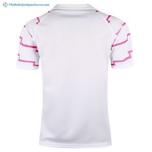 Maillot Rugby Stade Français Paris Exterieur 2017 2018 Blanc Pas Cher