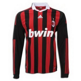 Maillot AC Milan Domicile ML Retro 2009/2010 Rouge Pas Cher Maillot AC Milan Domicile ML Retro 2009/2010 Rouge Pas Cher
