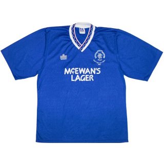 Thailande Maillot Rangers Domicile Retro 1992 Bleu Pas Cher