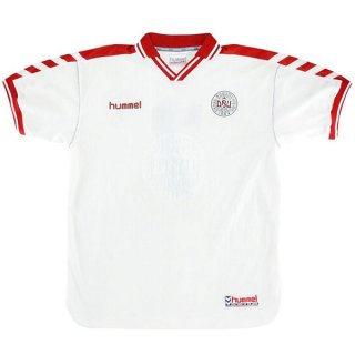 Maillot Dinamarca Exterieur Retro 1998 Blanc Pas Cher