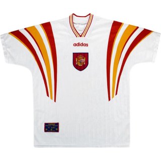 Thailande Maillot Espagne Tercera Retro 1996 Blanc Pas Cher Thailande Maillot Espagne Tercera Retro 1996 Blanc Pas Cher