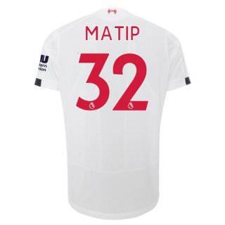 Maillot Liverpool NO.32 Matip Exterieur 2019 2020 Blanc Pas Cher