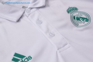 Polo Real Madrid Ensemble Complet 2017 2018 Blanc Pas Cher