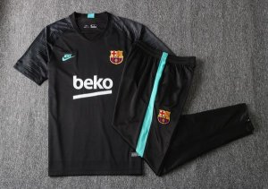 Entrainement Ensemble Complet Barcelona 2019 2020 Noir Vert Pas Cher