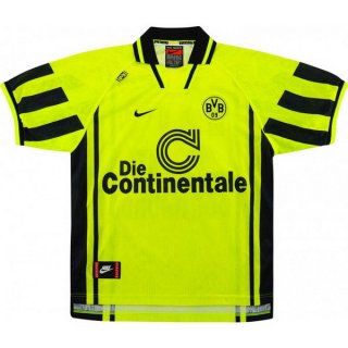 Thailande Maillot Borussia Dortmund Domicile Retro 1996 1997 Jaune Pas Cher