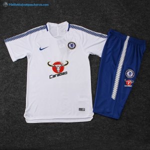 Entrainement Chelsea Conjunto Completo 2017 2018 Blanc Pas Cher