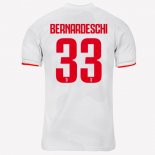 Maillot Juventus NO.33 Bernaroeschi Exterieur 2019 2020 Gris Blanc Pas Cher